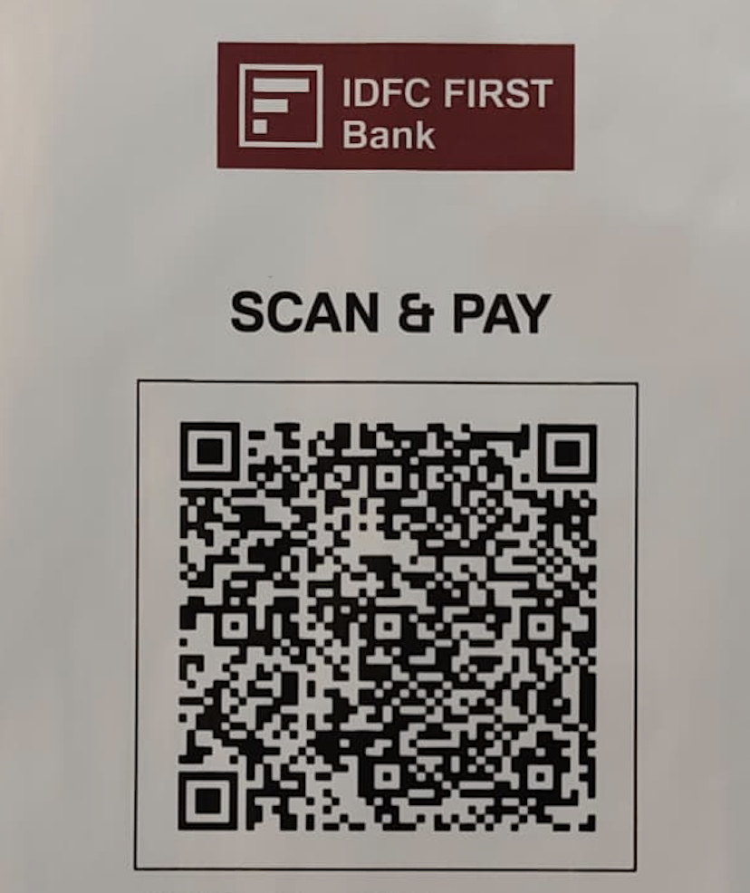 UPI QR code for contribution payment